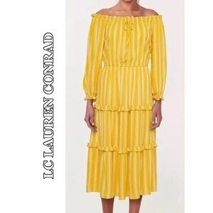 LC Lauren Conrad Off-the-Shoulder Midi Dress